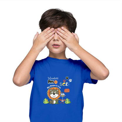 Little Lion Zoo Kids T-Shirt - Super Combed Bio-Wash Cotton for Playful Comfort (D121)