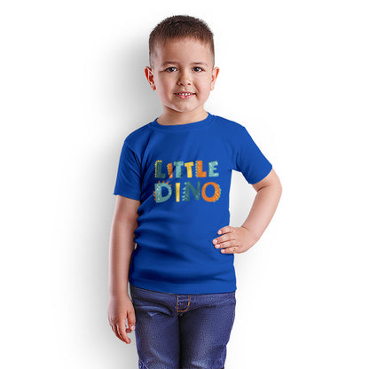 Little Dino Kids T-Shirt - Combed Cotton, Round Neck, Half Sleeve (D129)