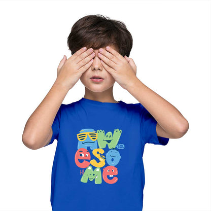Awesome Kids T-Shirt - Super Combed Bio-Wash Cotton for Everyday Comfort (D137)