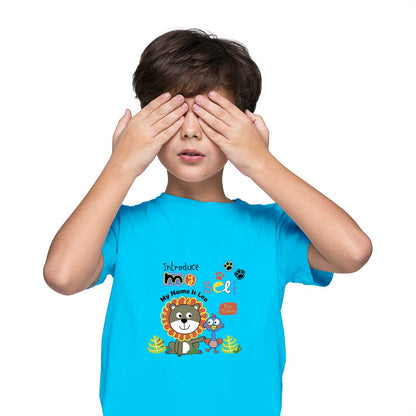Little Lion Zoo Kids T-Shirt - Super Combed Bio-Wash Cotton for Playful Comfort (D121)