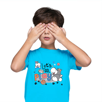 Let's Go and Play Kids T-Shirt - Soft Cotton for All-Day Fun (D157)
