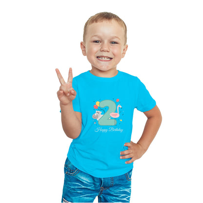 Happy Birthday 2nd Year Kids T-Shirt - Soft Cotton, Fun & Comfy! (D68)