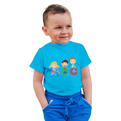 ABC Kids T-Shirt - Playful Learning in Soft Bio-Wash Cotton (D71)
