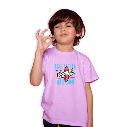 The Little Airplane Kids T-Shirt - Super Combed Bio-Wash Cotton (D114)