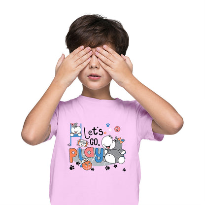 Let's Go and Play Kids T-Shirt - Soft Cotton for All-Day Fun (D157)