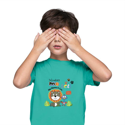 Little Lion Zoo Kids T-Shirt - Super Combed Bio-Wash Cotton for Playful Comfort (D121)
