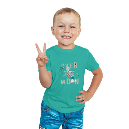 Bear Over the Moon Kids T-Shirt - Super Combed Bio-Wash Cotton (D132)