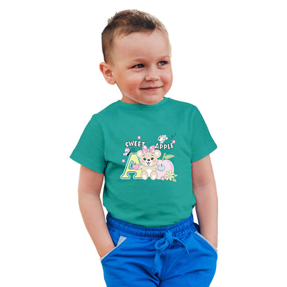 Sweet Apple Bear Kids T-Shirt - Super Combed Bio-Wash Cotton (D156)