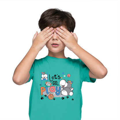 Let's Go and Play Kids T-Shirt - Soft Cotton for All-Day Fun (D157)