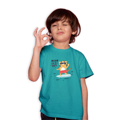 Hello Tiger Kids T-Shirt - Super Combed Cotton for a Wild Summer! (D165)
