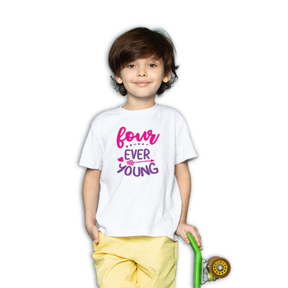 4th Birthday Kids T-Shirt - Soft Cotton, Fun & Comfy (D118)