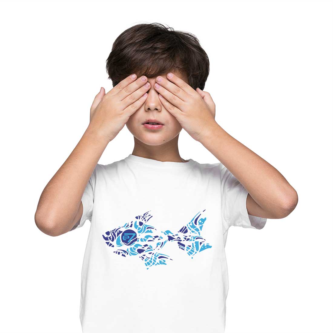 Fish Printed Kids T-Shirt - Super Combed Cotton, Soft & Playful! (D70)