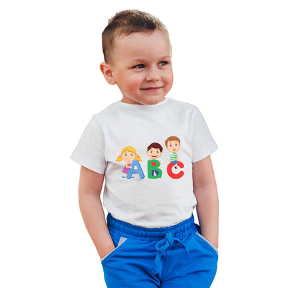 ABC Kids T-Shirt - Playful Learning in Soft Bio-Wash Cotton (D71)