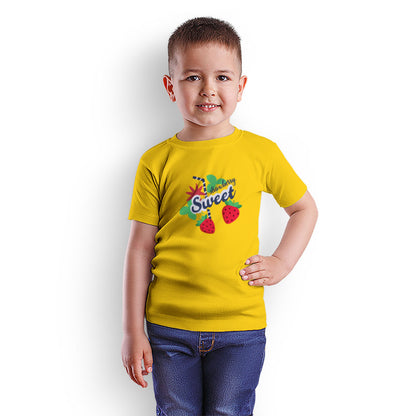 Sweet Strawberry Kids T-Shirt - Super Combed Bio-Wash Cotton (D113)