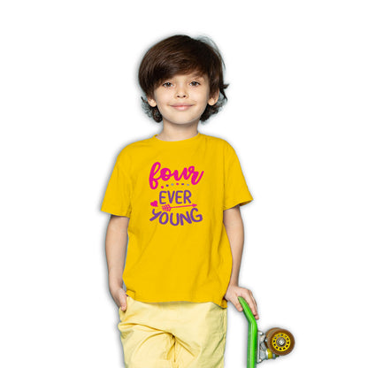 4th Birthday Kids T-Shirt - Soft Cotton, Fun & Comfy (D118)