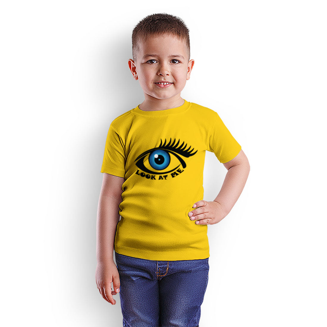 Look at Me Kids T-Shirt - Super Combed Bio-Wash Cotton for Playful Comfort (D73)