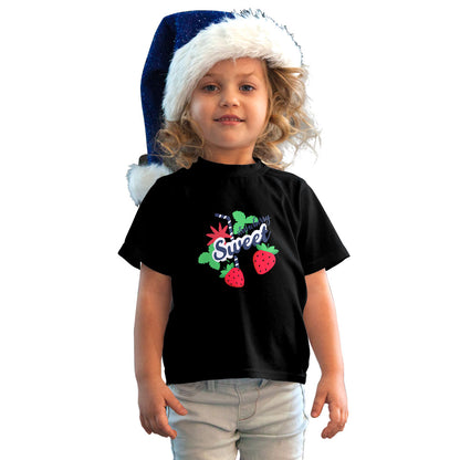 Sweet Strawberry Kids T-Shirt - Super Combed Bio-Wash Cotton (D113)