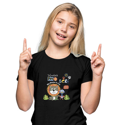 Little Lion Zoo Kids T-Shirt - Super Combed Bio-Wash Cotton for Playful Comfort (D121)