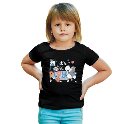 Let's Go and Play Kids T-Shirt - Soft Cotton for All-Day Fun (D157)
