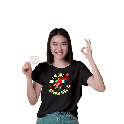 I Am Out of the World Kids T-Shirt - Super Combed Bio-Wash Cotton (D39)