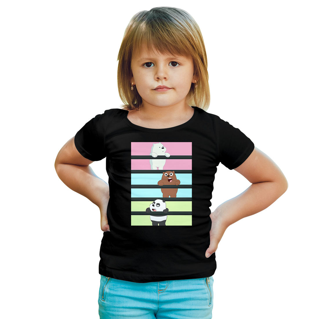 Panda & Bear Kids T-Shirt - Soft, Combed Cotton Comfort! (D54)
