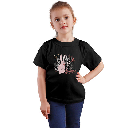 Adorable Rabbit Kids T-Shirt - Super Soft Combed Cotton for Everyday Fun (D85)