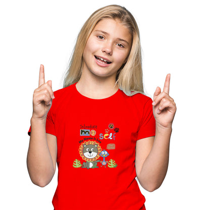 Little Lion Zoo Kids T-Shirt - Super Combed Bio-Wash Cotton for Playful Comfort (D121)