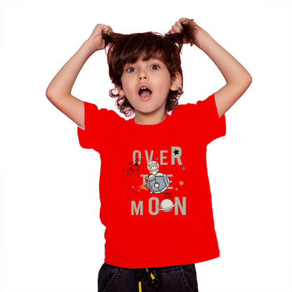 Bear Over the Moon Kids T-Shirt - Super Combed Bio-Wash Cotton (D132)