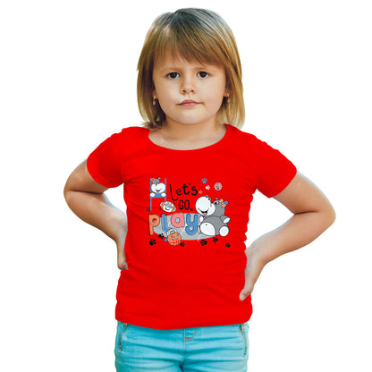 Let's Go and Play Kids T-Shirt - Soft Cotton for All-Day Fun (D157)