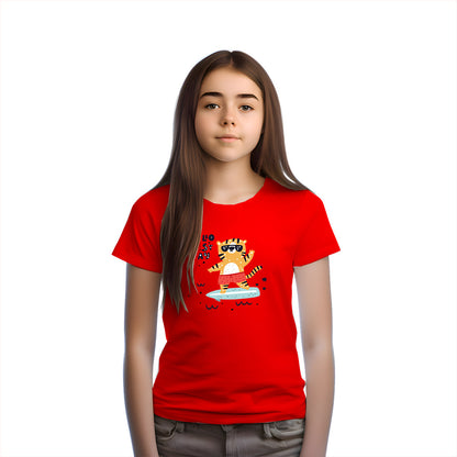 Hello Tiger Kids T-Shirt - Super Combed Cotton for a Wild Summer! (D165)