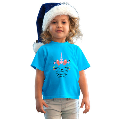 So Meow-gical Kids' Cotton T-Shirt - Super Combed Bio-Wash (D108)