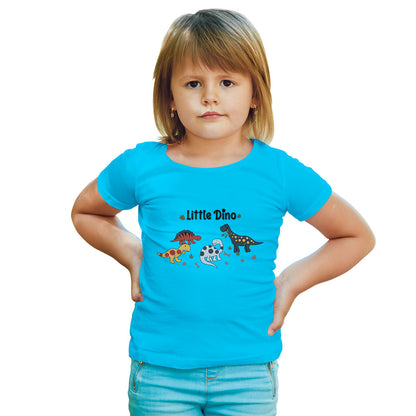 Little Dino Kids T-Shirt - Super Combed Bio-Wash Cotton for Everyday Fun (D122)