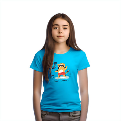 Hello Tiger Kids T-Shirt - Super Combed Cotton for a Wild Summer! (D165)