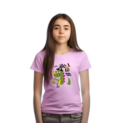 Dino Pirate Adventure Kids T-Shirt - Super Combed Bio-Wash Cotton (D120)
