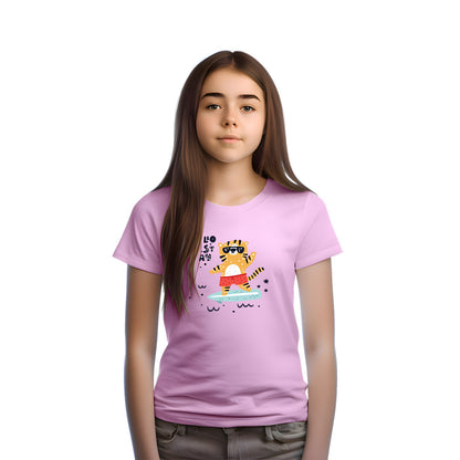 Hello Tiger Kids T-Shirt - Super Combed Cotton for a Wild Summer! (D165)