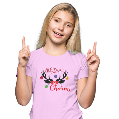 Charm Deer Kids T-Shirt - Soft, Stylish, and Playful! (D90)