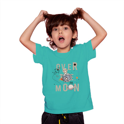 Bear Over the Moon Kids T-Shirt - Super Combed Bio-Wash Cotton (D132)