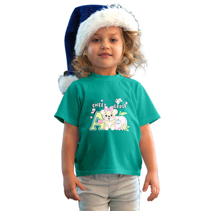 Sweet Apple Bear Kids T-Shirt - Super Combed Bio-Wash Cotton (D156)