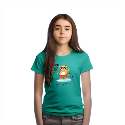 Hello Tiger Kids T-Shirt - Super Combed Cotton for a Wild Summer! (D165)