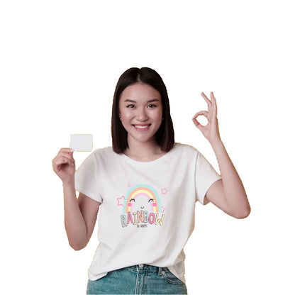 Rainbow Be Happy Kids T-Shirt - Comfy, Colorful & Fun! (D104)