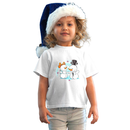 Snow Ball Delight Kids T-Shirt - Super Combed Cotton, Round Neck, Half Sleeves (D106)
