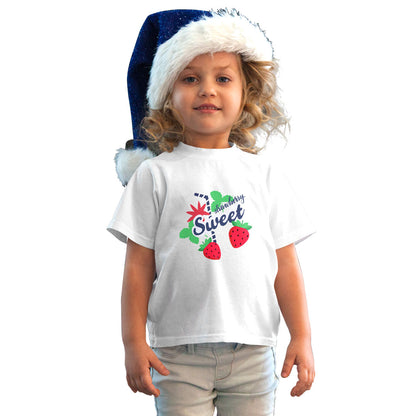 Sweet Strawberry Kids T-Shirt - Super Combed Bio-Wash Cotton (D113)