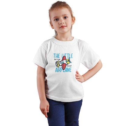 The Little Airplane Kids T-Shirt - Super Combed Bio-Wash Cotton (D114)