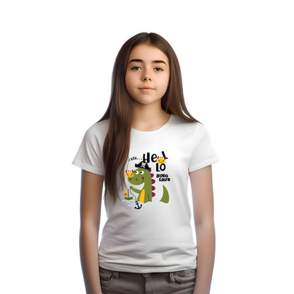 Dino Pirate Adventure Kids T-Shirt - Super Combed Bio-Wash Cotton (D120)