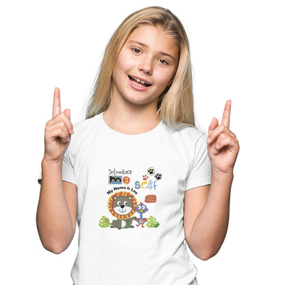 Little Lion Zoo Kids T-Shirt - Super Combed Bio-Wash Cotton for Playful Comfort (D121)