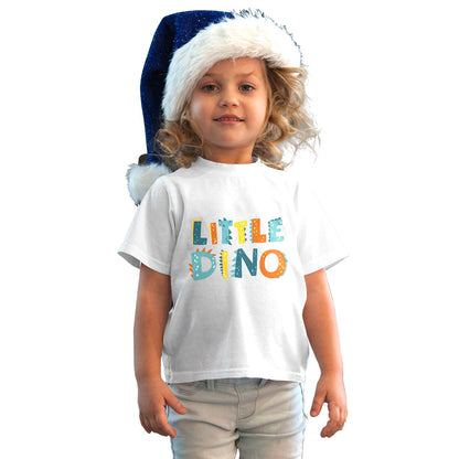 Little Dino Kids T-Shirt - Combed Cotton, Round Neck, Half Sleeve (D129)