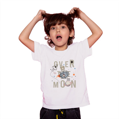 Bear Over the Moon Kids T-Shirt - Super Combed Bio-Wash Cotton (D132)