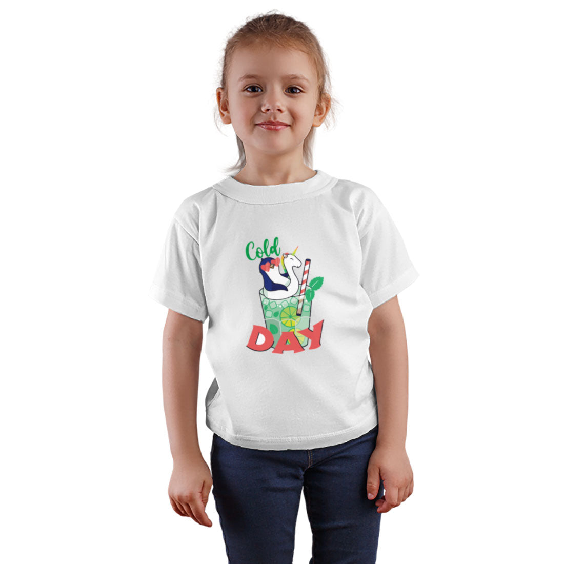 Cold Day Kids T-Shirt - Cozy Comfort in Super Combed Cotton (D83)