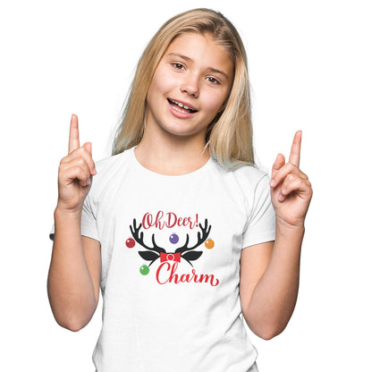 Charm Deer Kids T-Shirt - Soft, Stylish, and Playful! (D90)