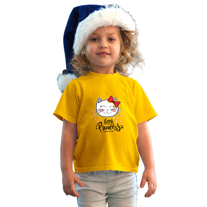 Little Princess Kids T-Shirt - Super Combed Cotton, Round Neck, Half Sleeve (D100)